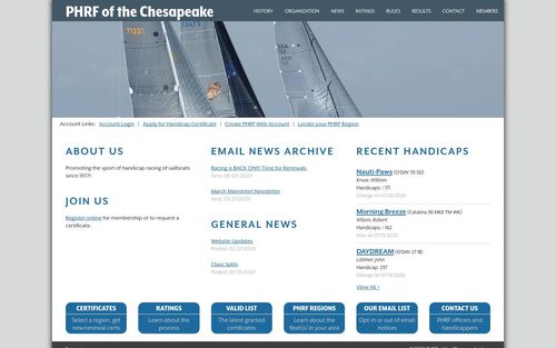 <?= PHRF of the Chesapeake Bay ?>